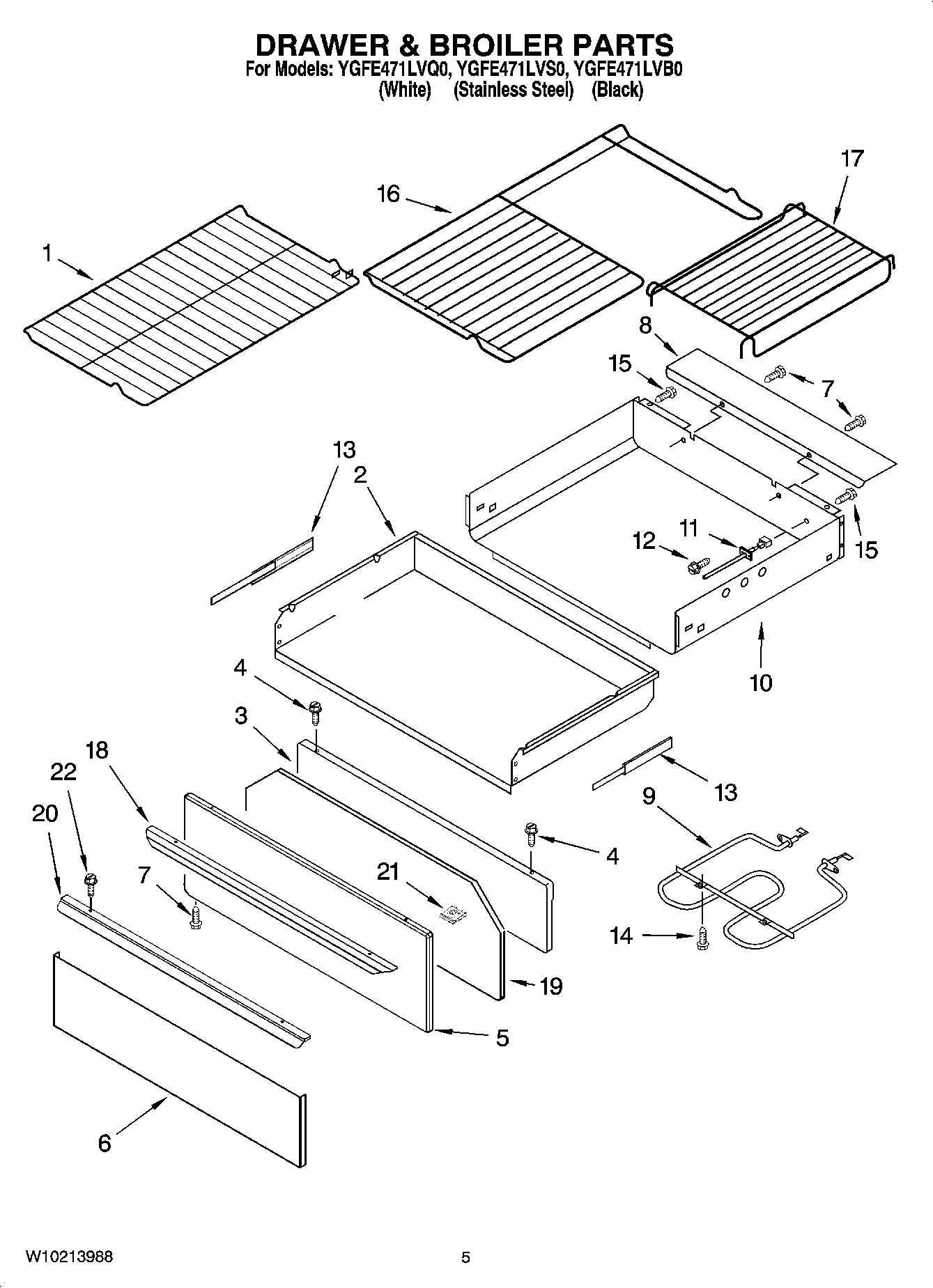 04 - DRAWER & BROILER PARTS