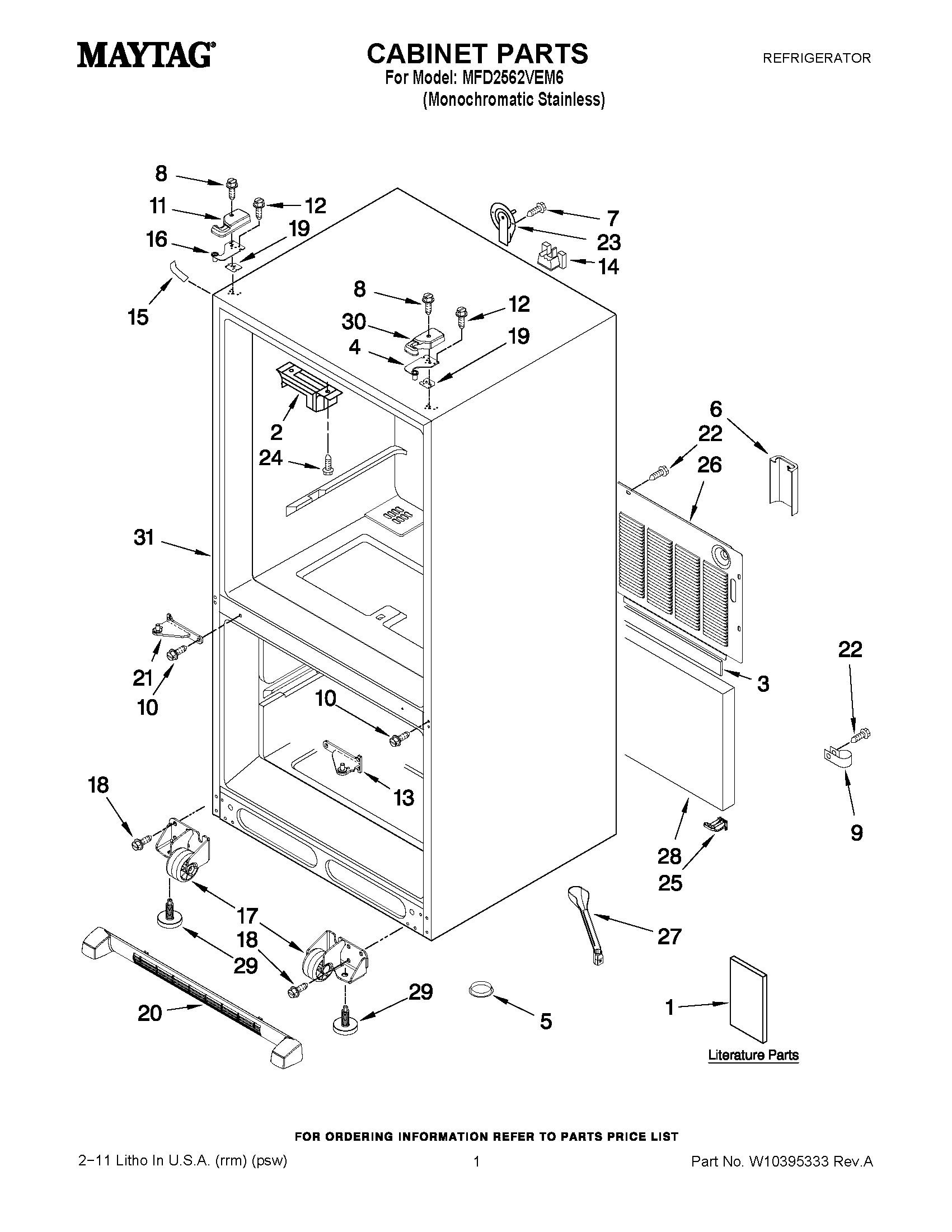 01 - CABINET PARTS