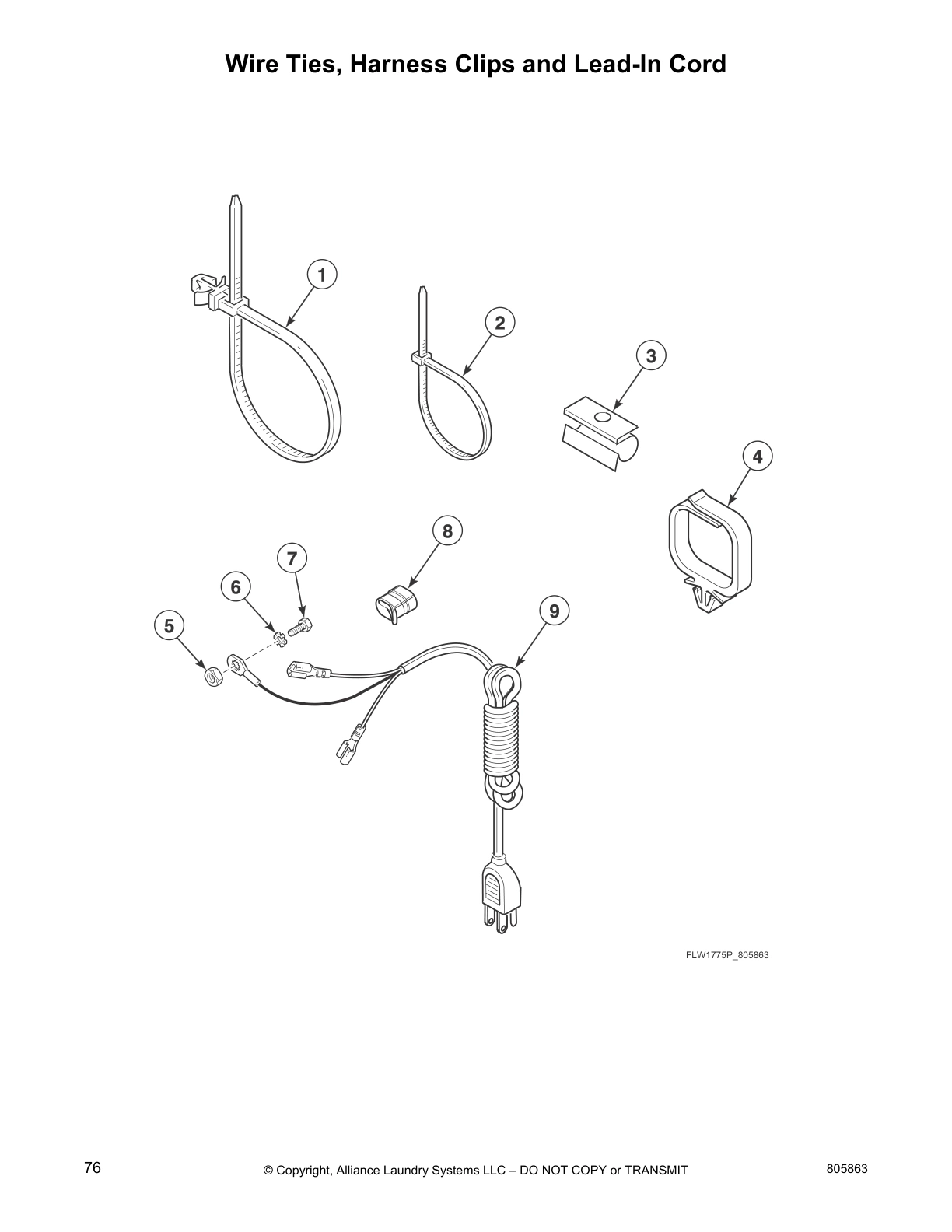 Wire Ties, Harness Clips and Lead-In Cord