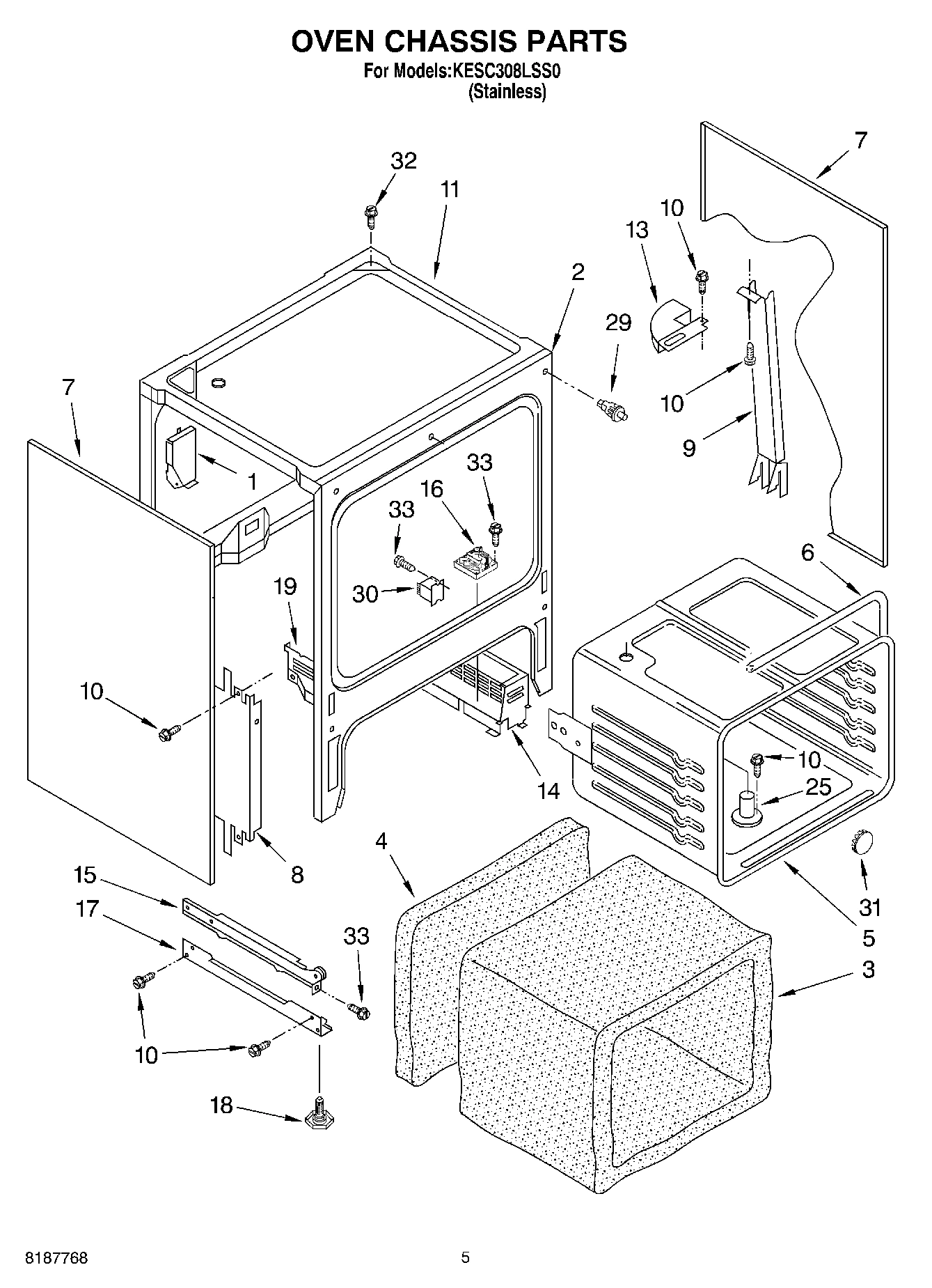 04 - OVEN CHASSIS PARTS