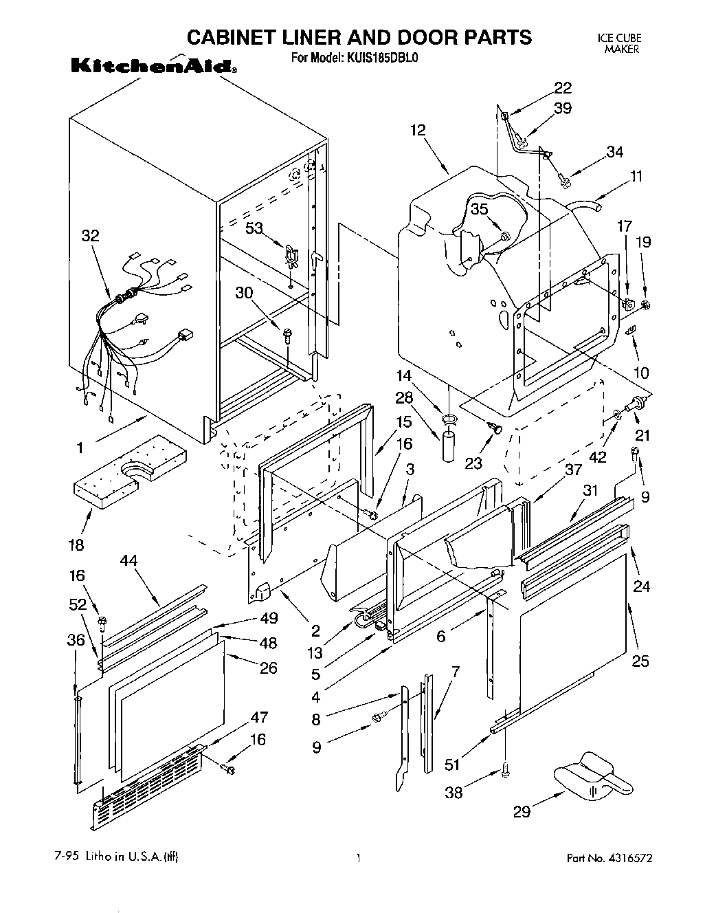 01 - CABINET LINER AND DOOR, LITERATURE