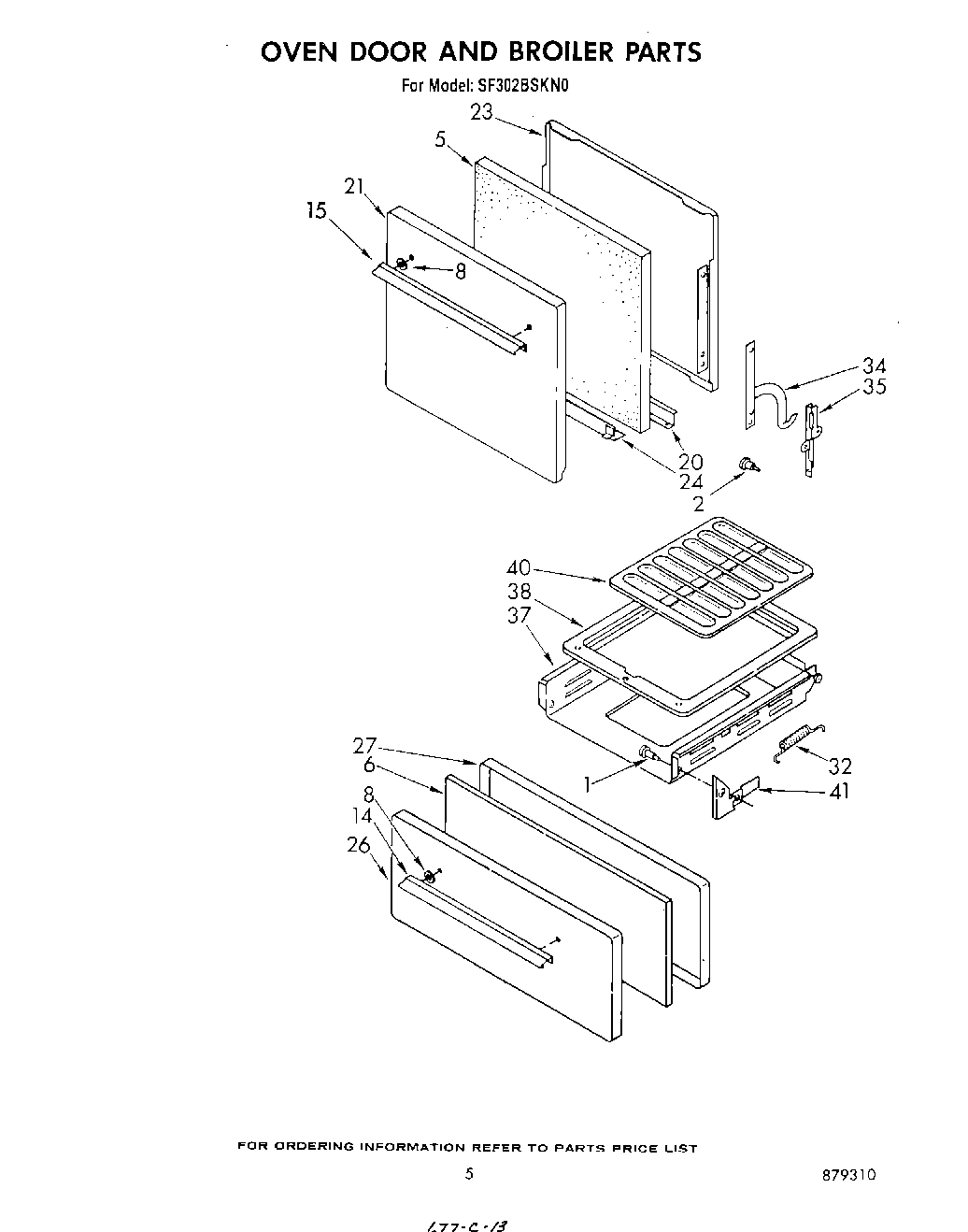 05 - OVEN DOOR AND BROILER