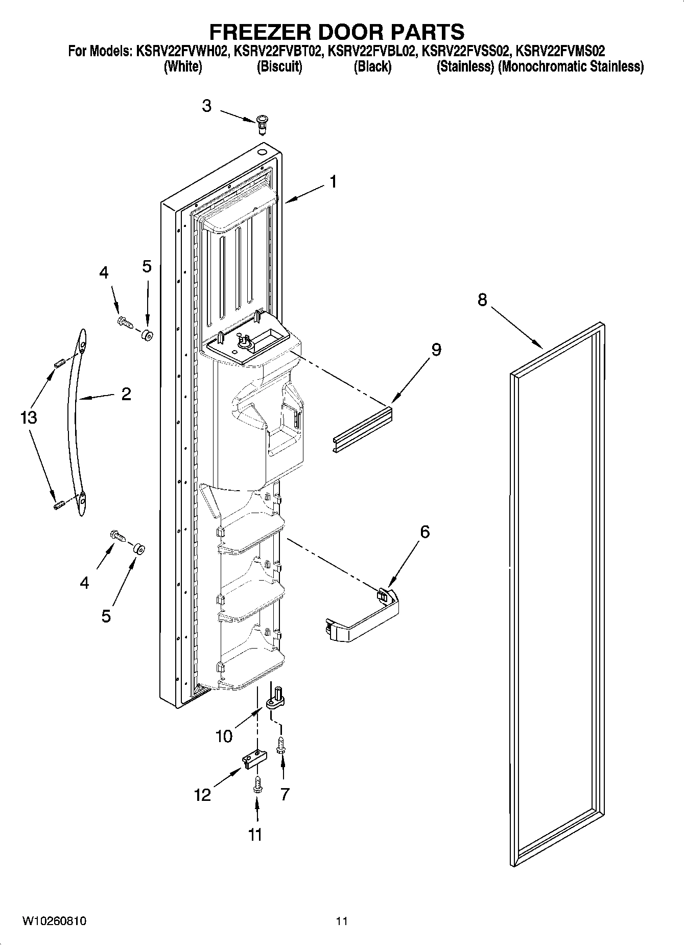 07 - FREEZER DOOR PARTS